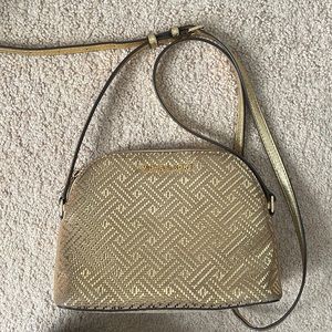 Gold Michael Kors cross body/ shoulder bag